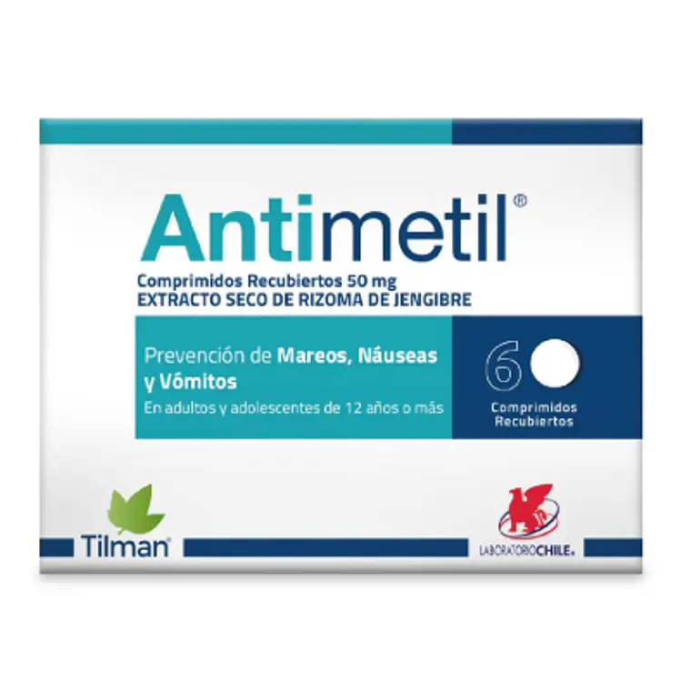 Antimetil Extracto de Jengibre 50 mg 6  Comprimidos recubiertos. 1