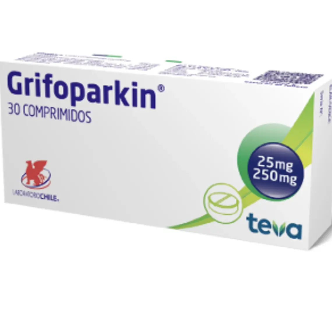Grifoparkin Carbidopa Levodopa 25/250 mg 30 Comprimidos. 1
