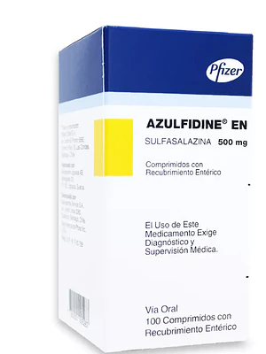 Azulfidine EN Sulfasalazina 500 mg 100 Comprimidos recubiertos.