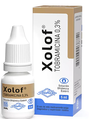 Xolof Tobramicina 0,3% Solución oftálmica 5 ml.