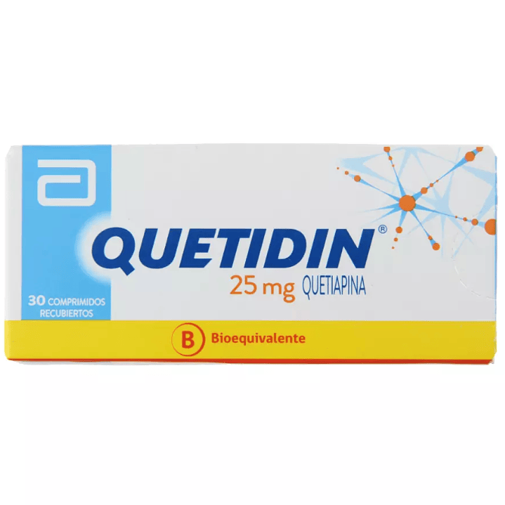 Quetidin (B) Quetiapina 25 mg 30 Comprimidos recubiertos. 1