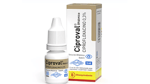 Ciproval (B) Ciprofloxacino 0,3% Solución oftálmica 5 ml.
