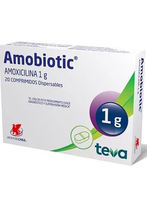 Amobiotic Amoxicilina 1g  20 Comprimidos dispersables.