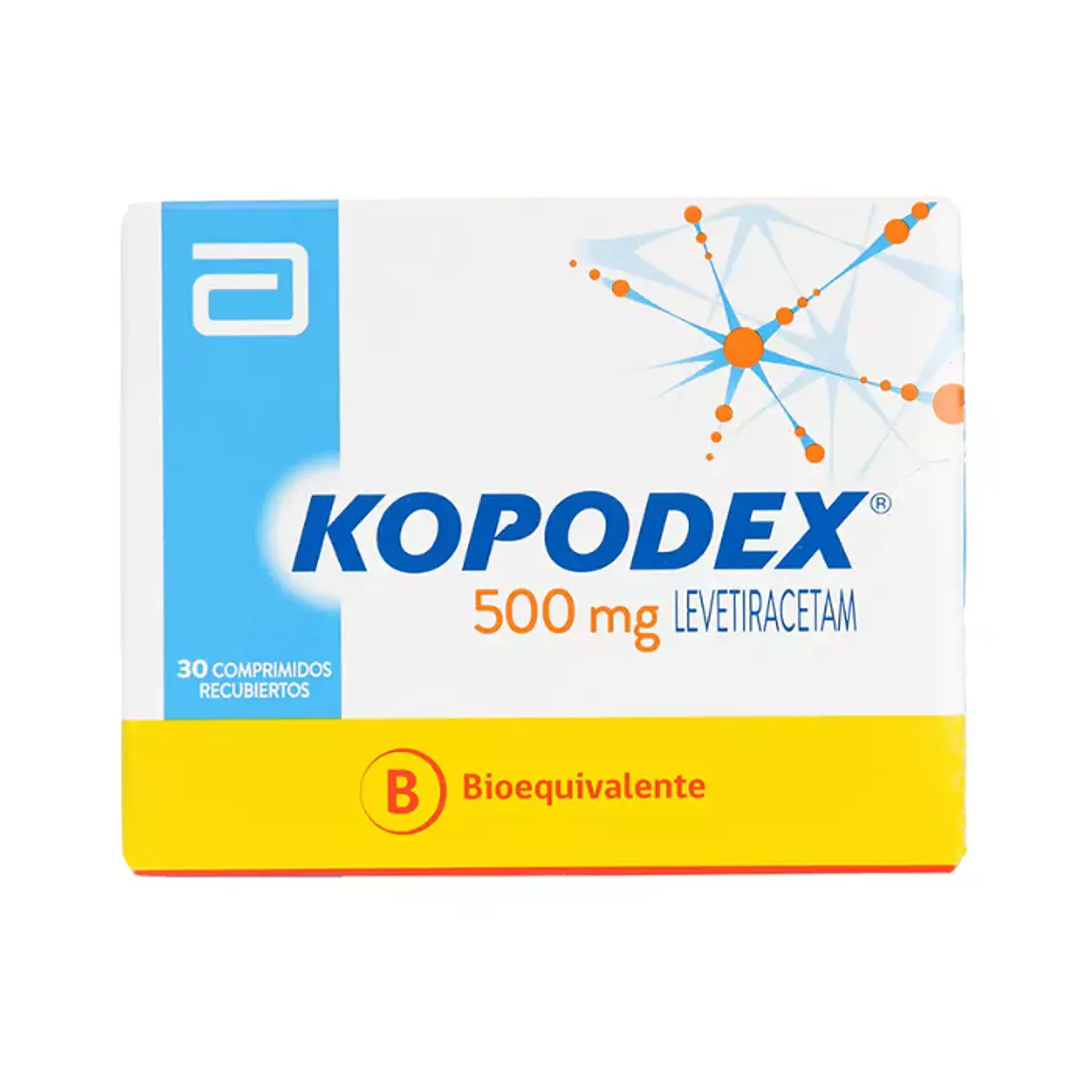 Kopodex (B)  Levetiracetam 500 mg 60 Comprimidos recubiertos. 1