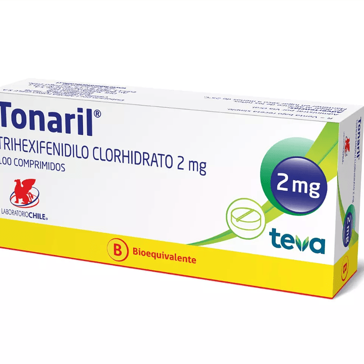 Tonaril Trihexifenidilo 2mg 100 Comprimidos 1