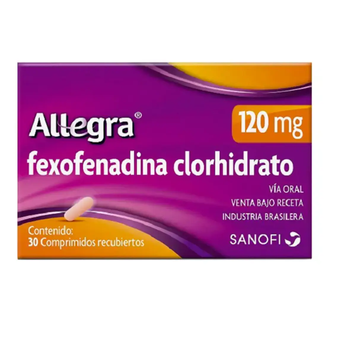 Allegra Fexofenadina 120 mg 30 Comprimidos recubiertos. 1