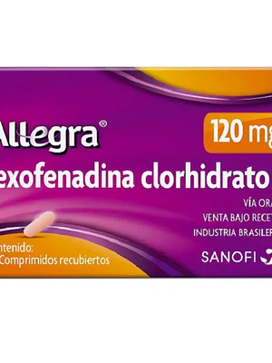 Allegra Fexofenadina 120 mg 30 Comprimidos recubiertos.