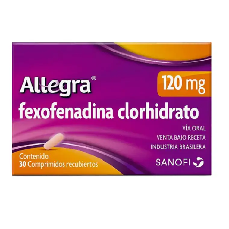 Allegra Fexofenadina 120 mg 30 Comprimidos recubiertos. 1