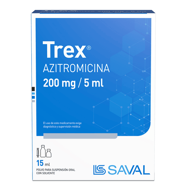 Trex Azitromicina 200mg/5ml Suspensión Oral 15ml 1