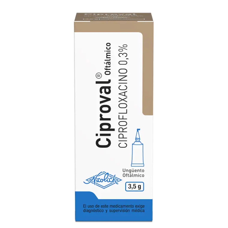 Ciproval  Ciprofloxacino 0,3 % Ungüento oftálmico 3,5 g. 1