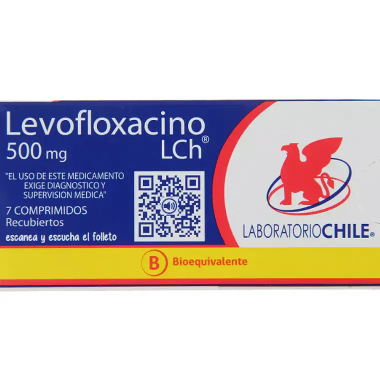 Levofloxacino (B) 500 mg 7 Comprimidos recubiertos. 1