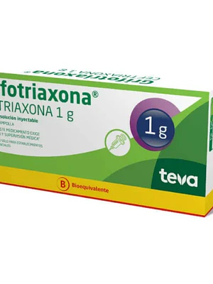 Grifotriaxona (B)  Ceftriaxona 1 g Polvo para solución inyectable 10 Ampollas.