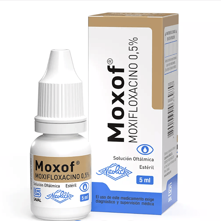 Moxof Moxifloxacino 0.5% Solución Oftálmica 5ml 1
