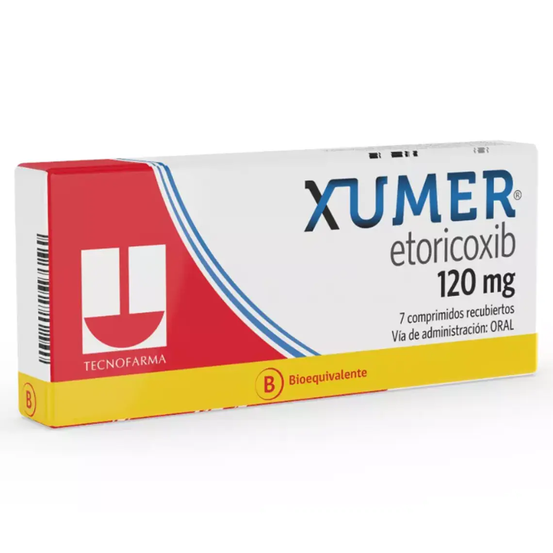 Xumer (B) Etoricoxib 120 mg 7 Comprimidos recubiertos. 1