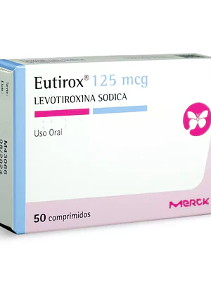 Eutirox Levotiroxina 125 mcg 50 Comprimidos.