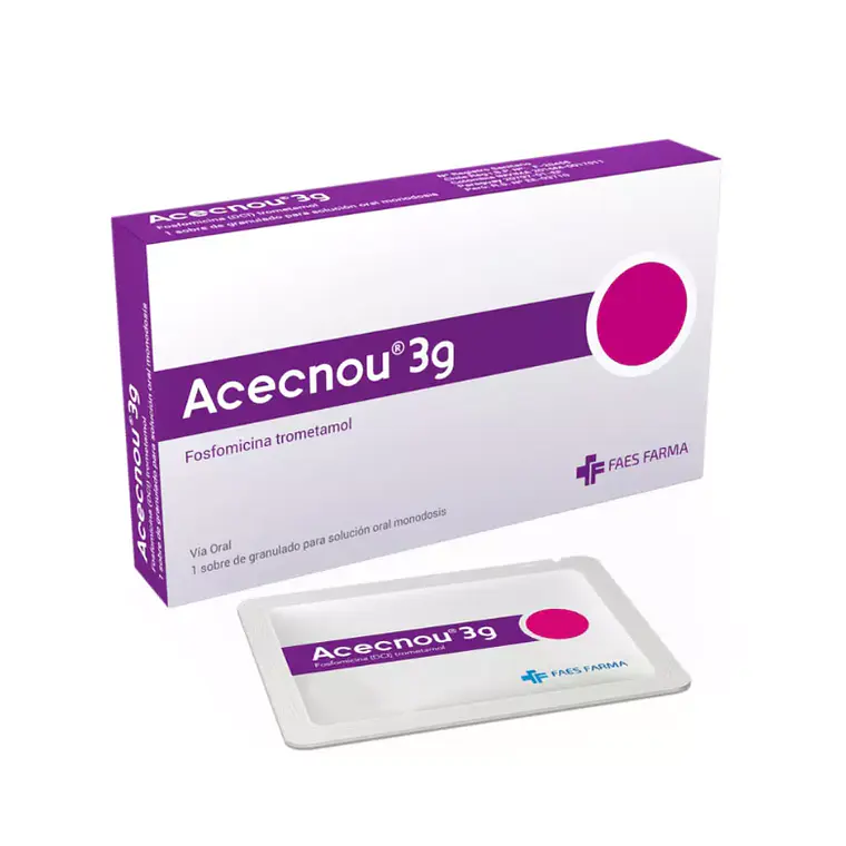 Acecnou Fosfomicina 3 g  Solución oral 1 Sobre. 1