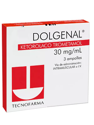 Dolgenal Ketorolaco 30 mg/ml Inyectable 3 Ampollas.