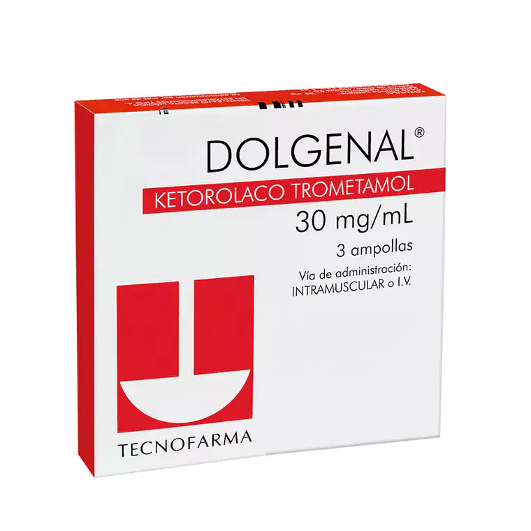 Dolgenal Ketorolaco 30 mg/ml Inyectable 3 Ampollas. 1