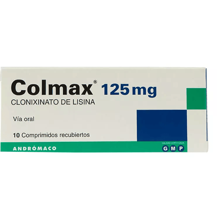 Colmax Clonixinato de Lisina 125mg 10 Comprimidos Recubiertos 1