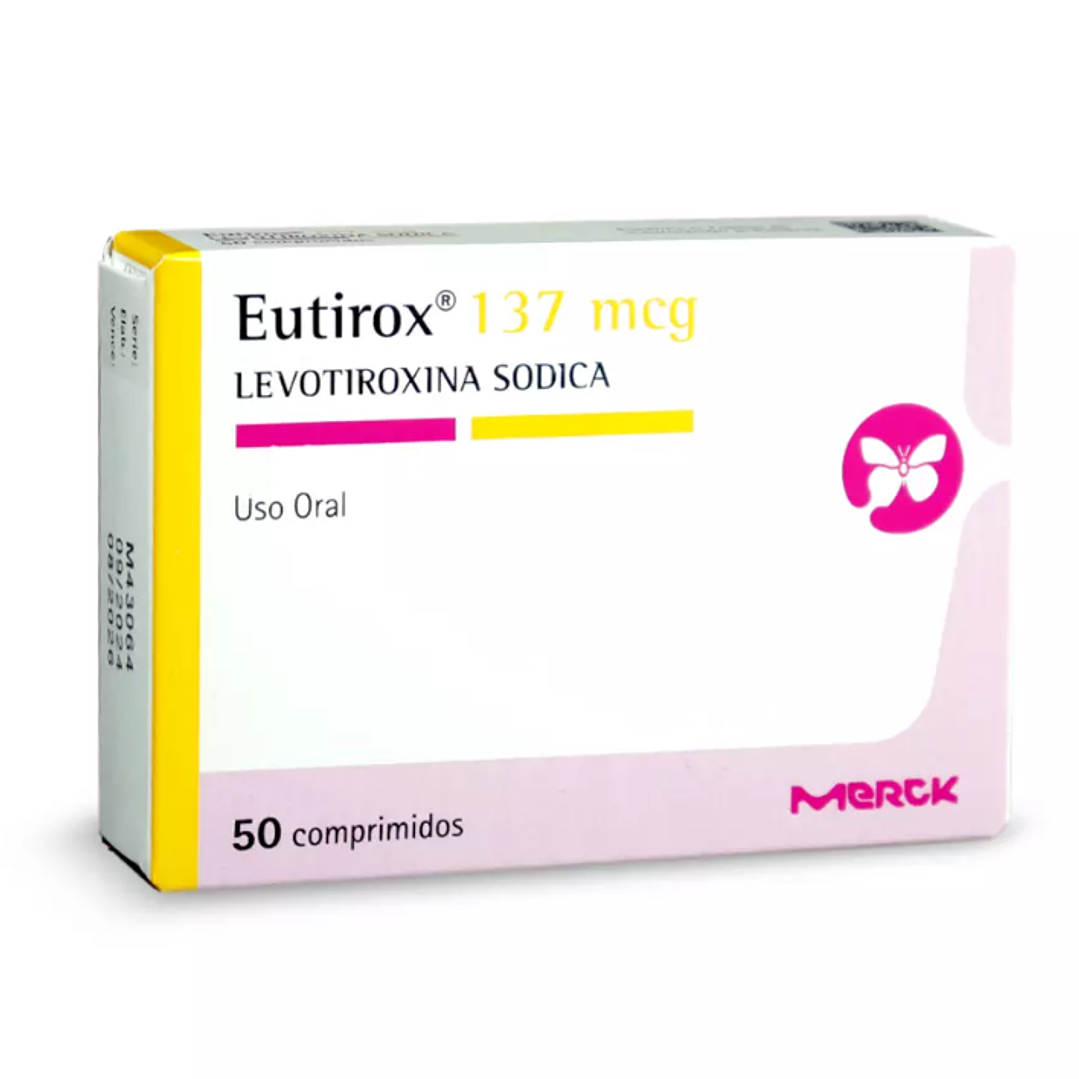 Eutirox Levotiroxina 137 mcg 50 Comprimidos. 1