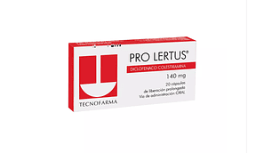Pro-Lertus 140 mg 20 Cápsulas de liberación prolongada.