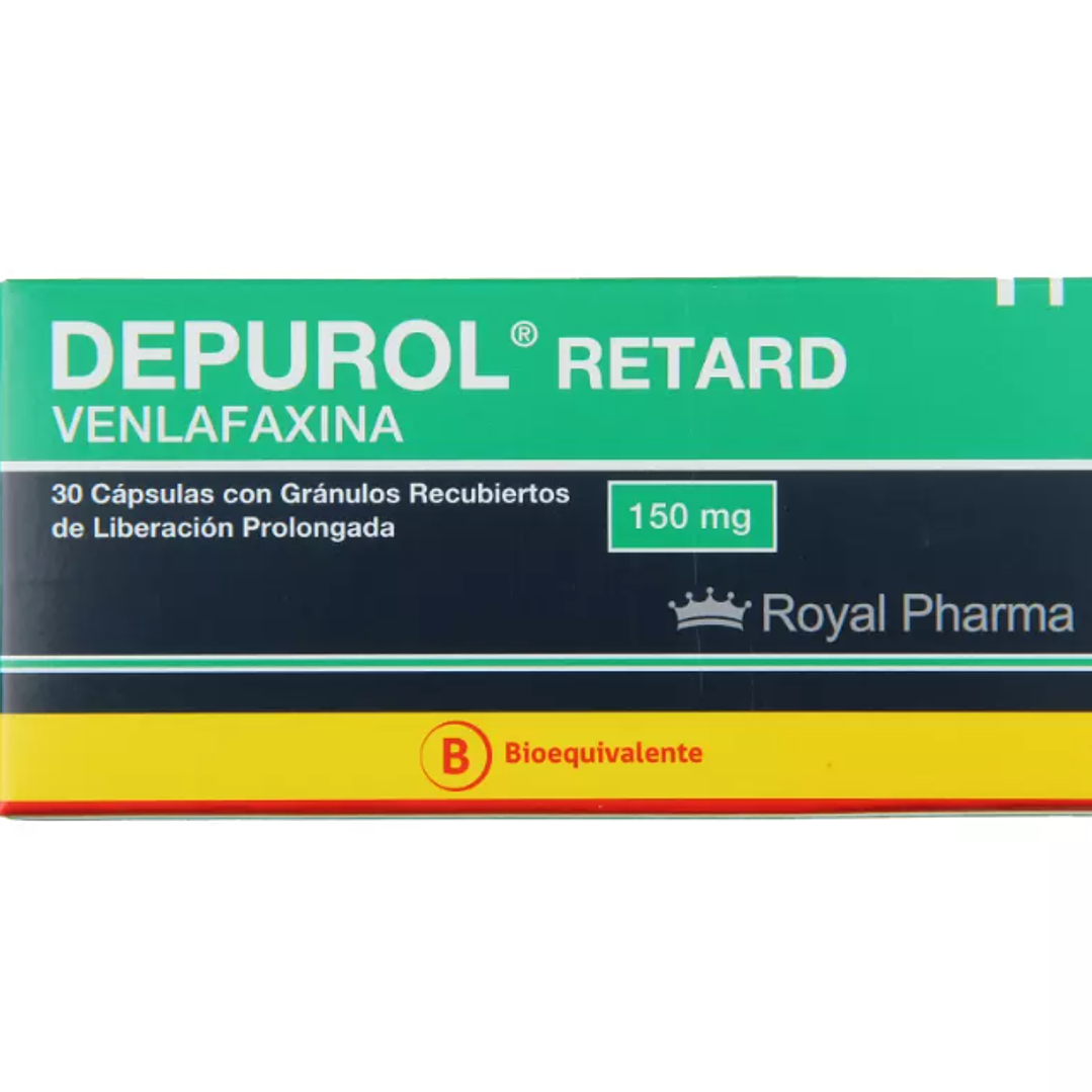 Depurol Retard (B) Venlafaxina 150mg 30 Cápsulas Prolongadas 1