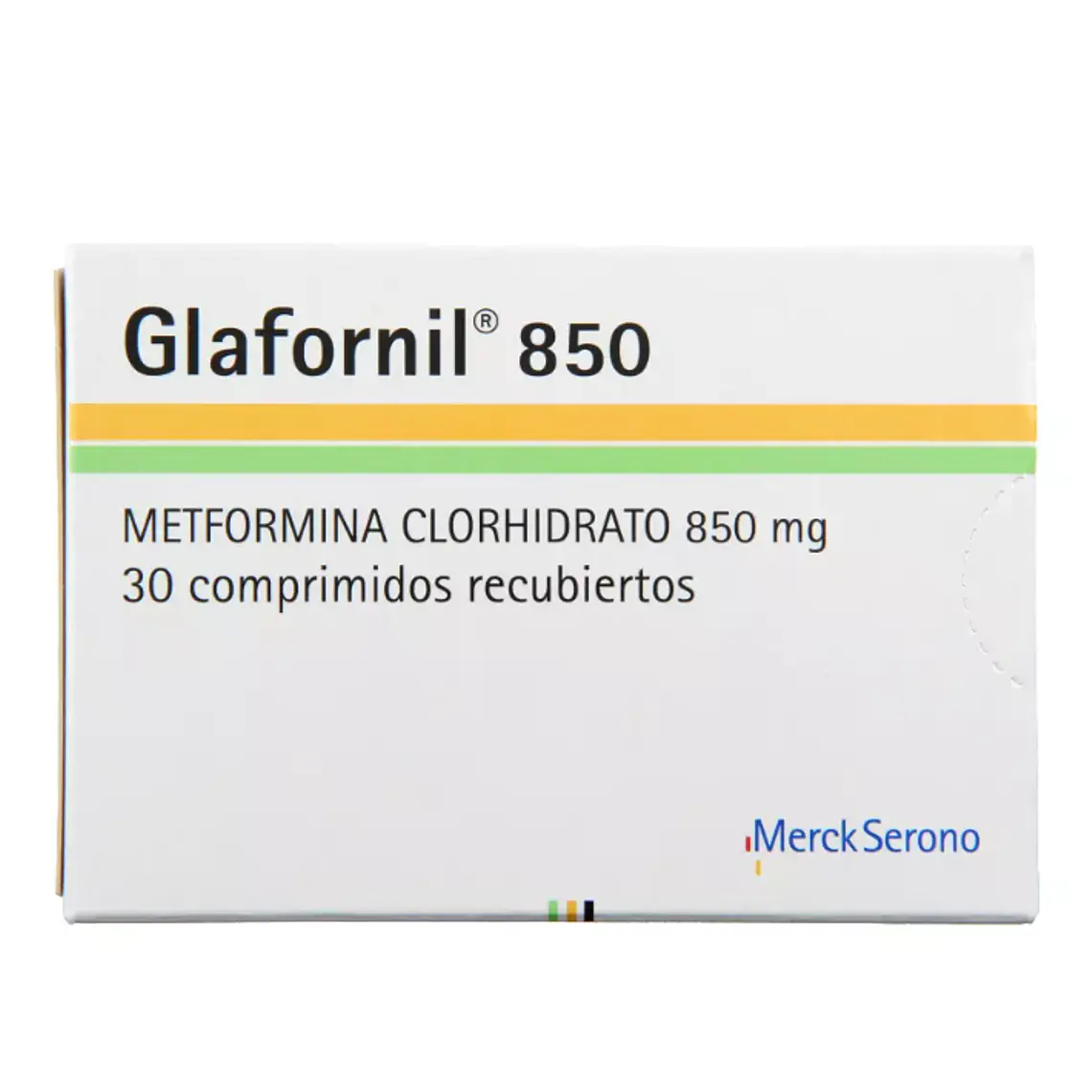 Glafornil Metformina 850 mg 30 Comprimidos recubiertos. 1