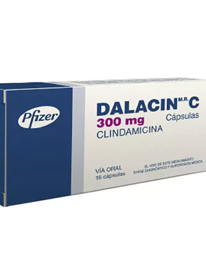 Dalacin C Clindamicina 300 mg 16 Cápsulas.