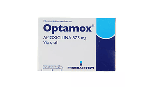 Optamox 875 mg 21 Comprimidos recubiertos.