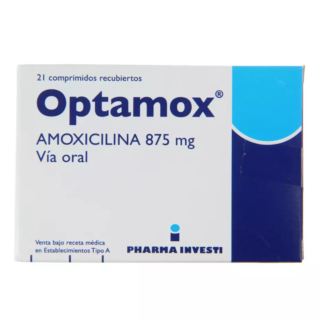 Optamox 875 mg 21 Comprimidos recubiertos. 1