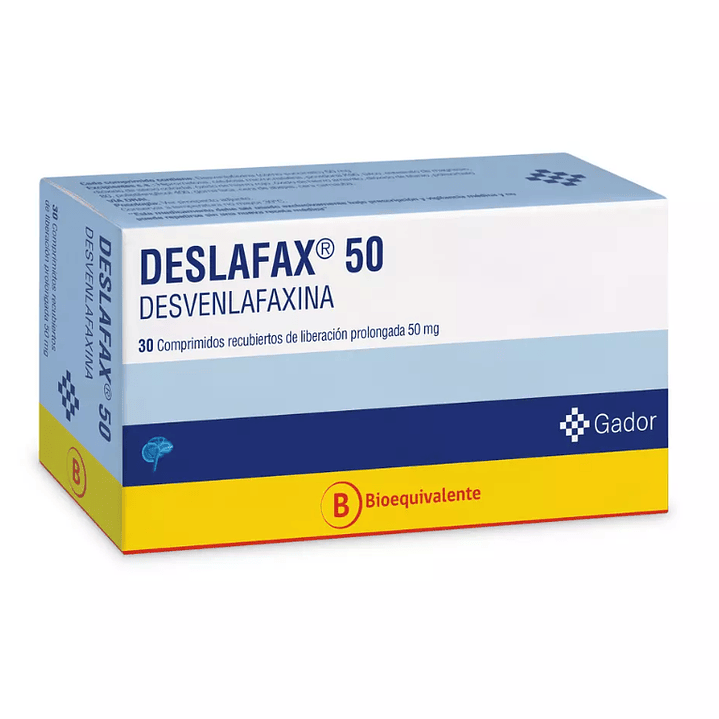 Deslafax Desvenlafaxina 50 mg 30 Comprimidos Prolongados 1