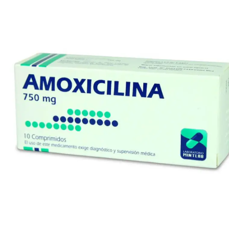 Amoxicilina (B) 750 mg 10 Comprimidos. 1
