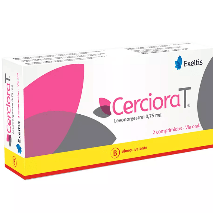 Cerciora T (B) Levonorgestrel 0,75 mg 2 Comprimidos 1