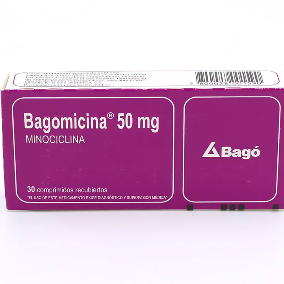 Bagomicina Minociclina 50 mg 30 Comprimidos Recubiertos 1