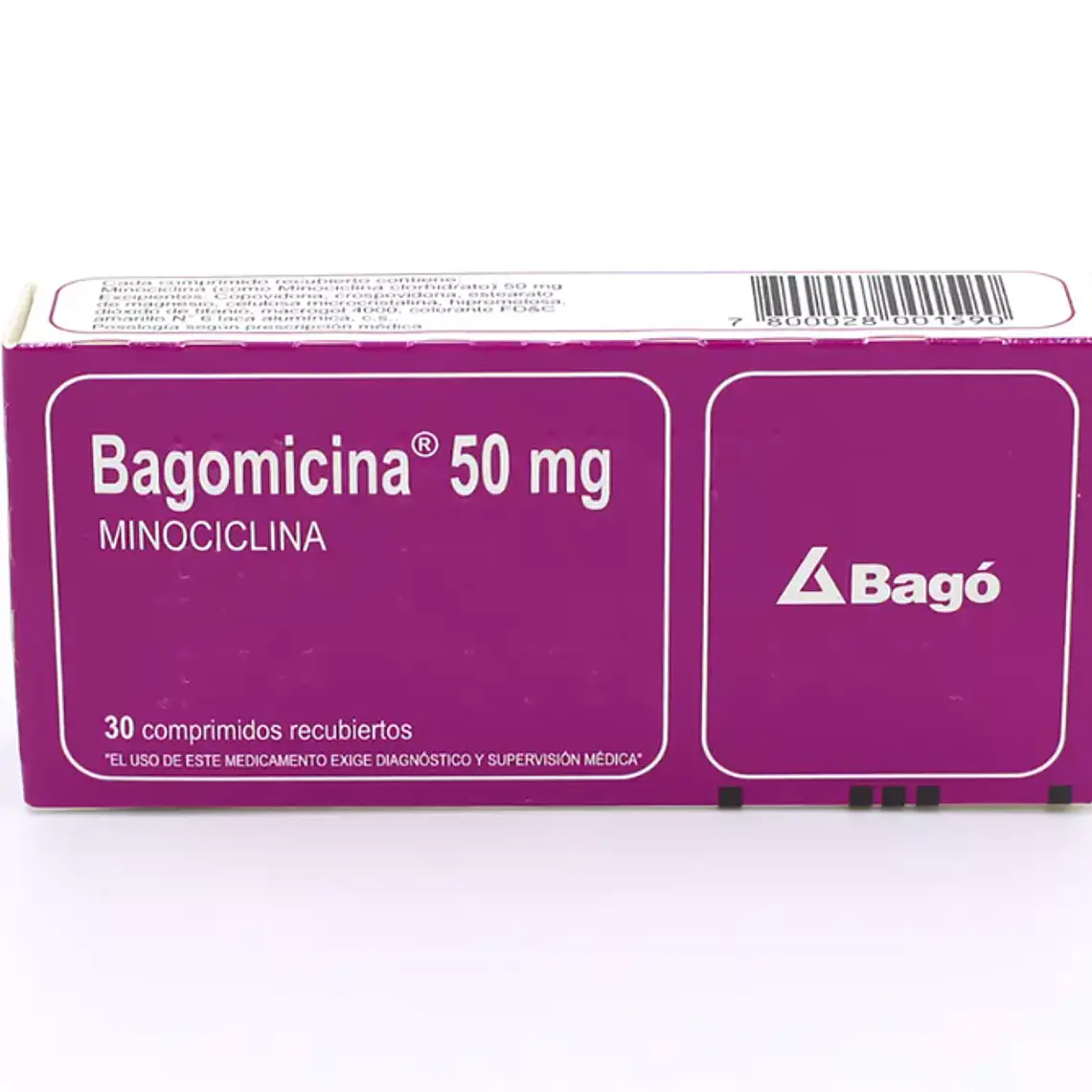 Bagomicina Minociclina 50 mg 30 Comprimidos recubiertos. 1