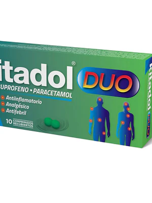 Kitadol Duo Ibuprofeno Paracetamol 10 Comprimidos recubiertos.