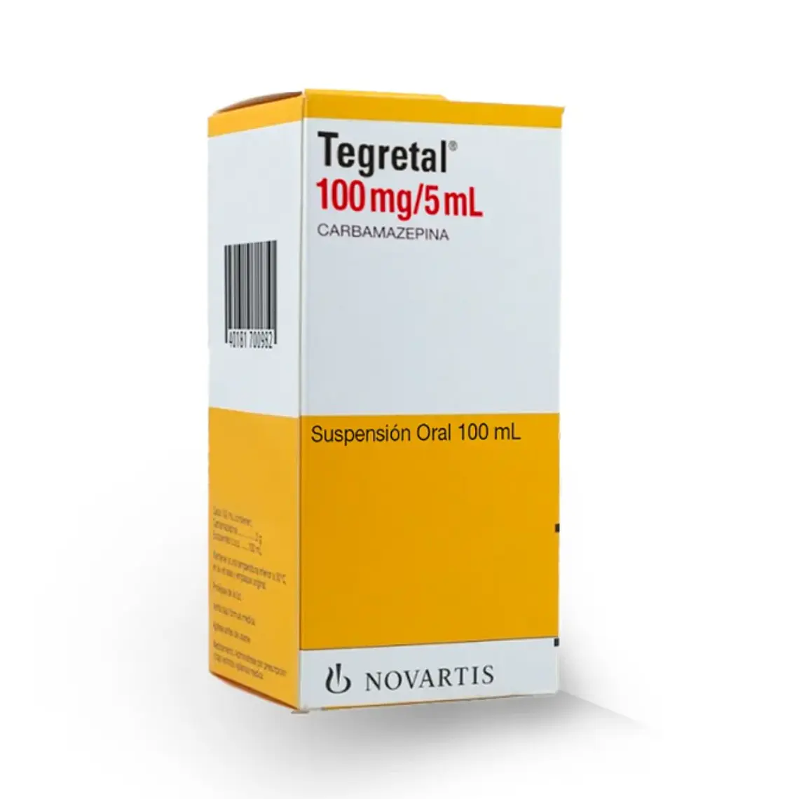Tegretal Carbamazepina 100 mg /5  ml Suspensión oral 100  ml. 1