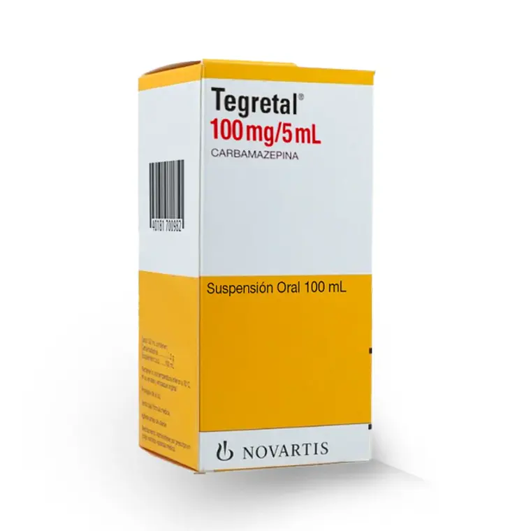 Tegretal Carbamazepina 100 mg /5  ml Suspensión oral 100  ml. 1