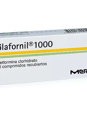 Glafornil Metformina 1000 mg 30 Comprimidos recubiertos.