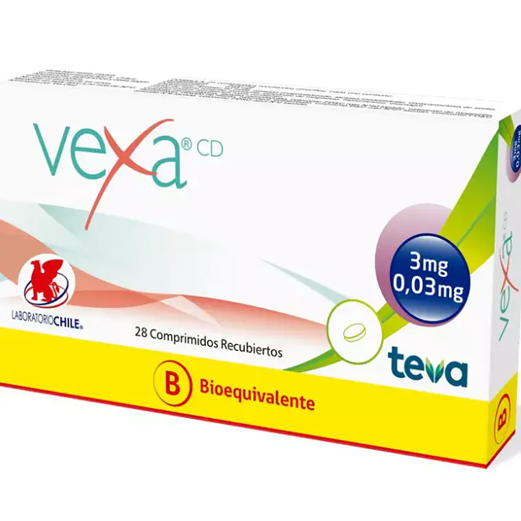Vexa CD (B) Drospirenona Etinilestradiol 28 Comprimidos recubiertos. 1