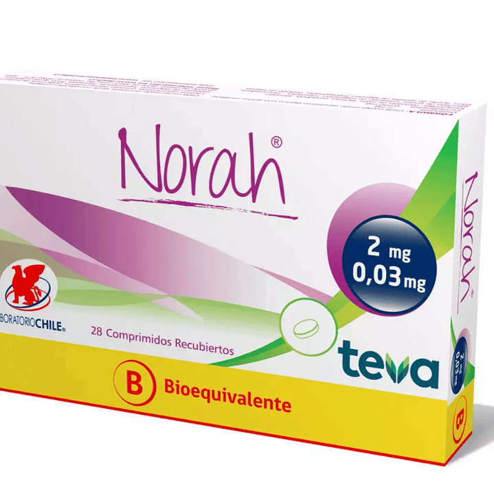 Norah (B) Dienogest / Etinilestradiol 28 Comprimidos Recubiertos 1