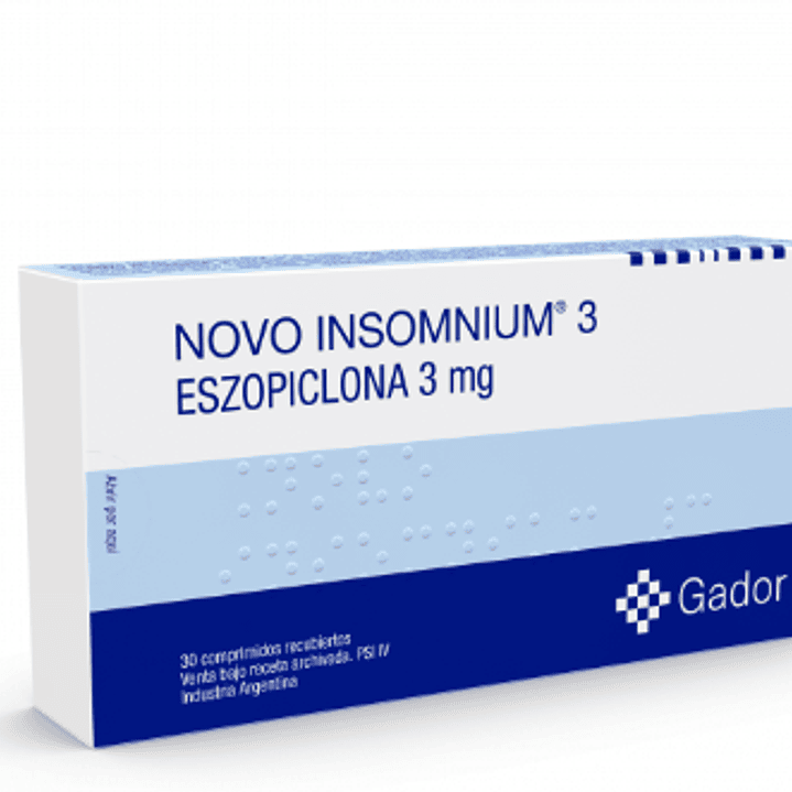 Novo Insomnium Eszopiclona 3 mg 30 unidades 1
