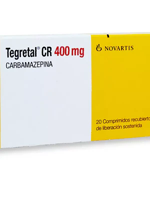 Tegretal CR Carbamazepina 400 mg 20 Comprimidos de liberación prolongada.