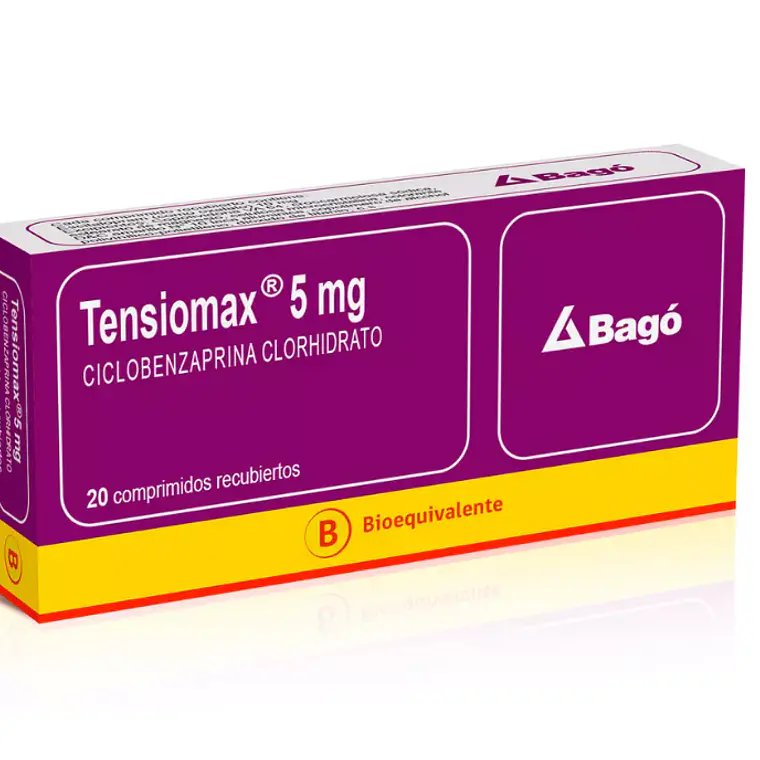 Tensiomax (B) Ciclobenzaprina 5 mg 20 Comprimidos. 1