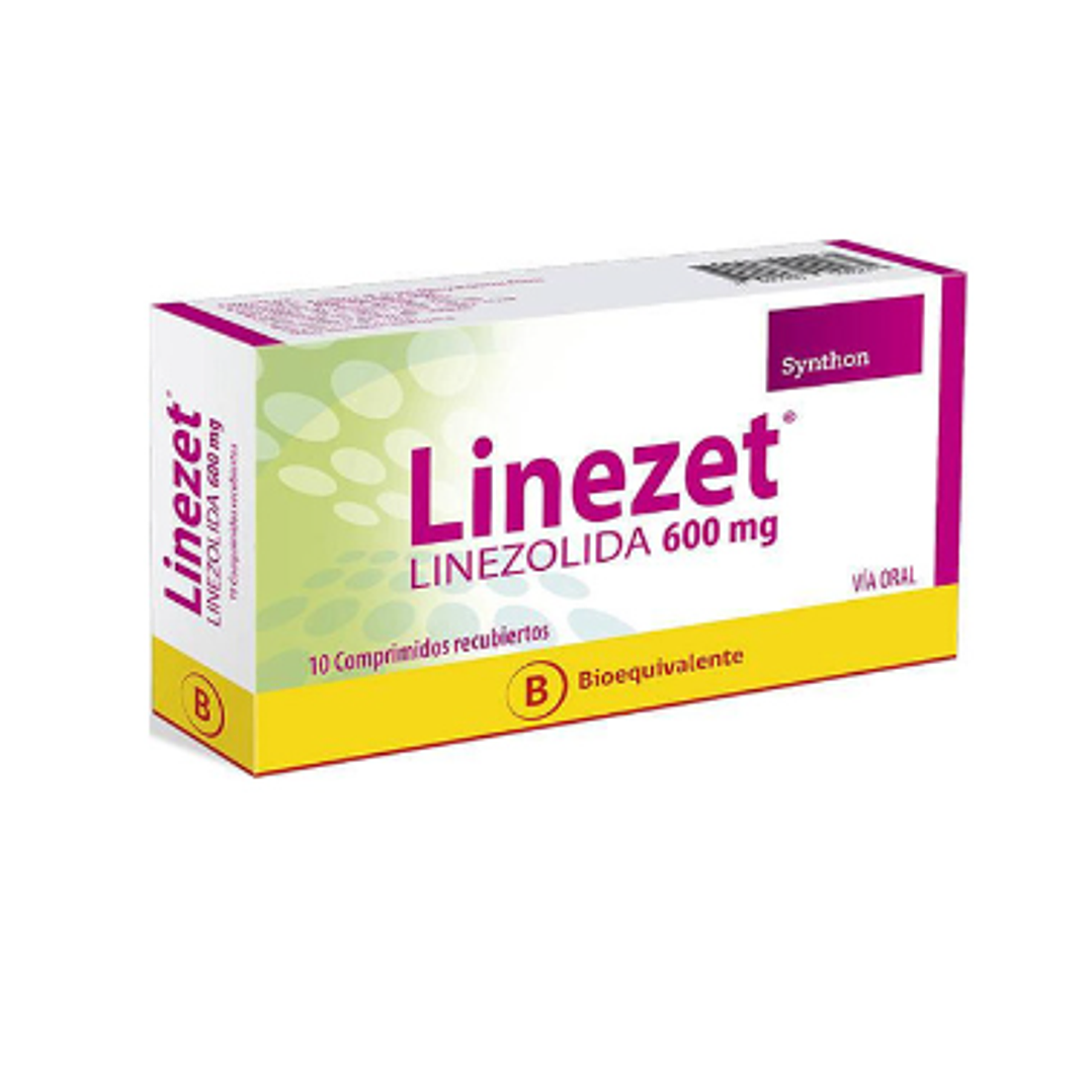 Linezet Linezolida 600 mg 10 Comprimidos Recubiertos 1