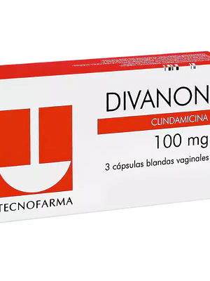 Divanon Clindamicina 100 mg 3 Cápsulas blandas vaginales.