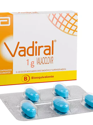 Vadiral (B)  Valaciclovir 1 g 5 Comprimidos recubiertos.