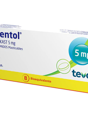 Asventol (B) Montelukast 5 mg 30 Comprimidos masticables.