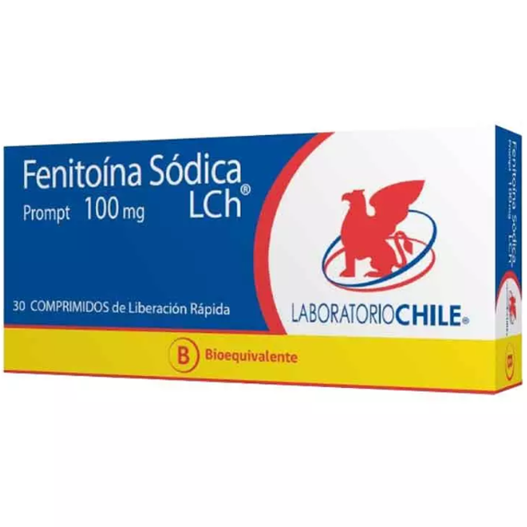 Fenitoina Sódica 100 mg 30 Comprimidos de Liberación Rápida 1