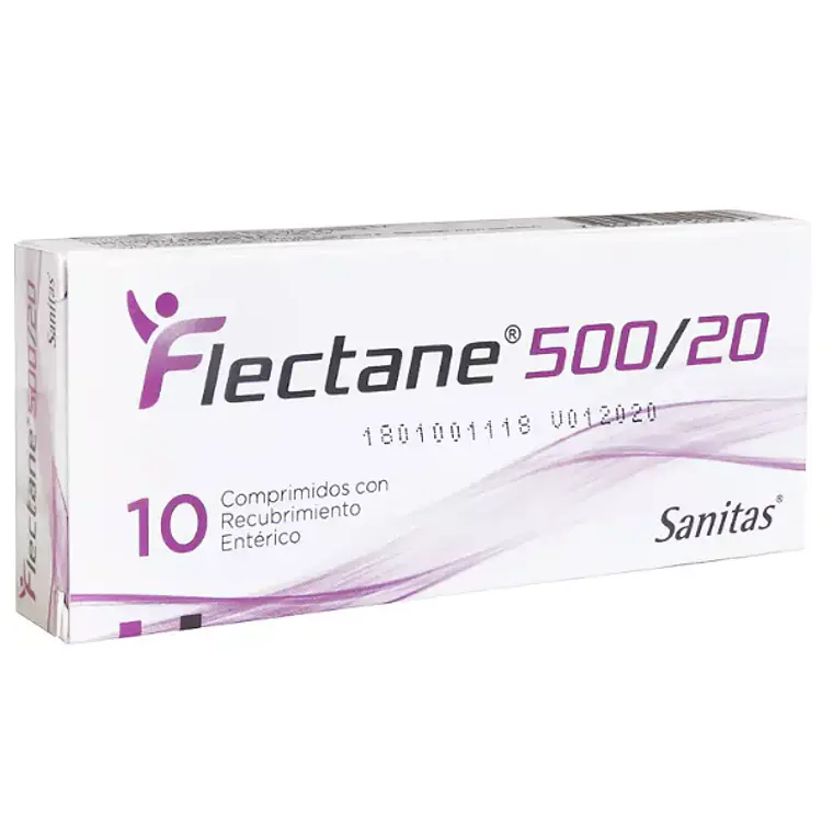 Flectane 500 /20 mg Esomeprazol Naproxeno 10 Comprimidos. 1
